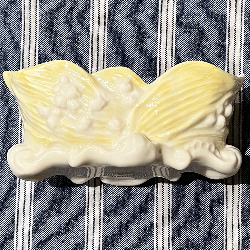 Vintage Belleek Lily of the Valley Trinket Dish